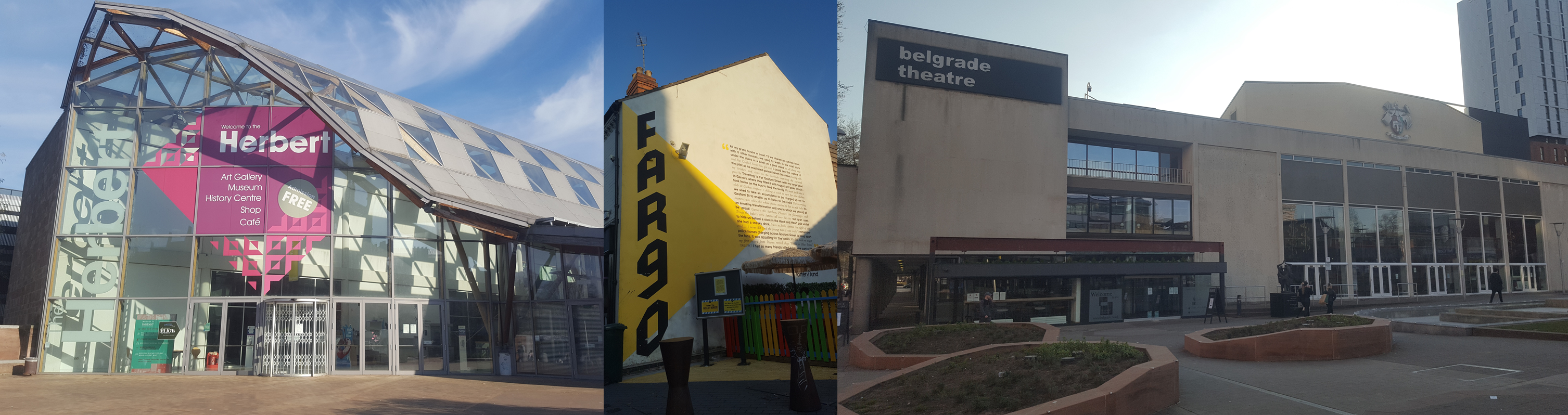 The Herbert, Fargo Village and the Belgrade Theatre.