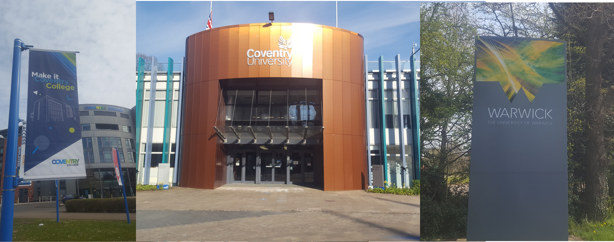Education: Coventry College, Coventry University and the University of Warwick.